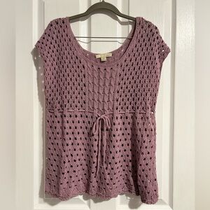Vintage Forever 21 Purple Knit Blouse